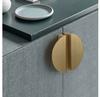 Modern Half Moon Furniture Cabinet Handle 64mm Brushed Gold Bedroom Kitchen Aluminium Handles