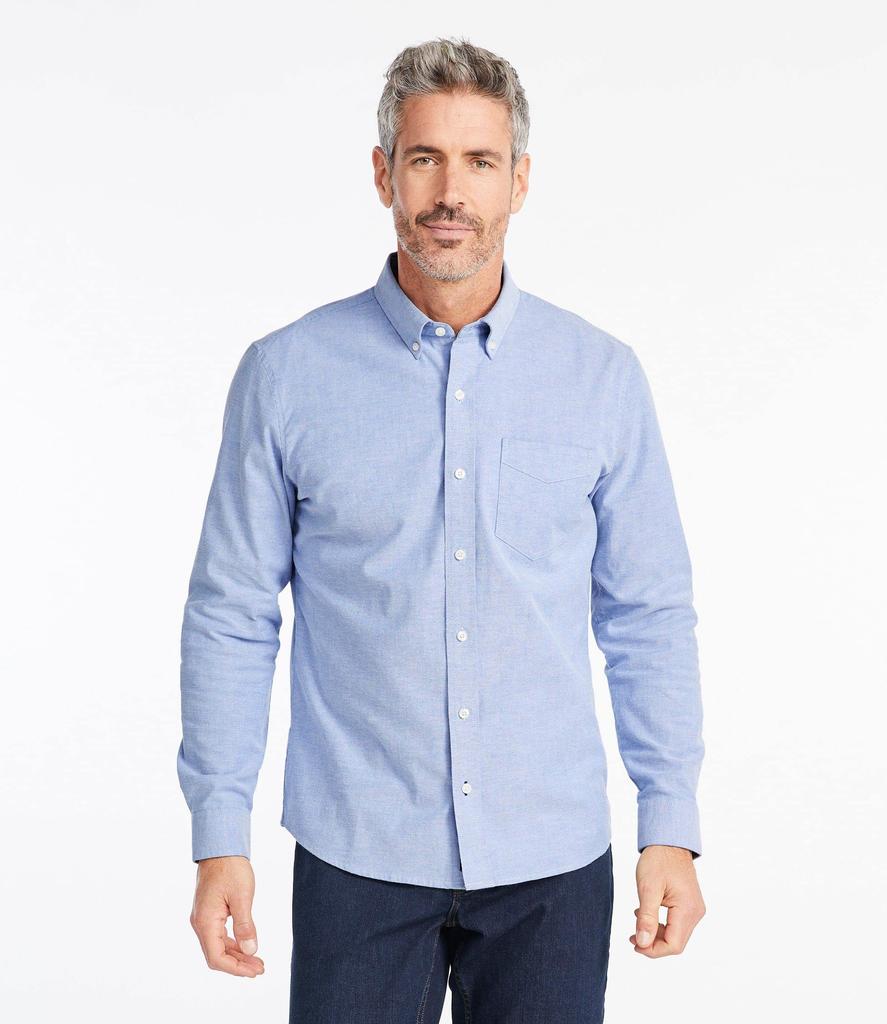 Comfort Stretch Oxford Slightly US Size 1000025396 L.L.Bean Men's Shirt, Fit, Fit, Regular, L, White,