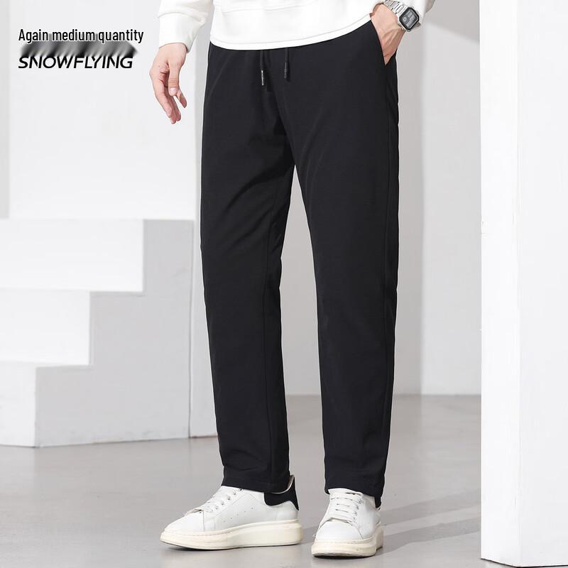 

XueZhongFei Мужские зимние теплые повседневные брюки с гусиным пухом 3XL (190)