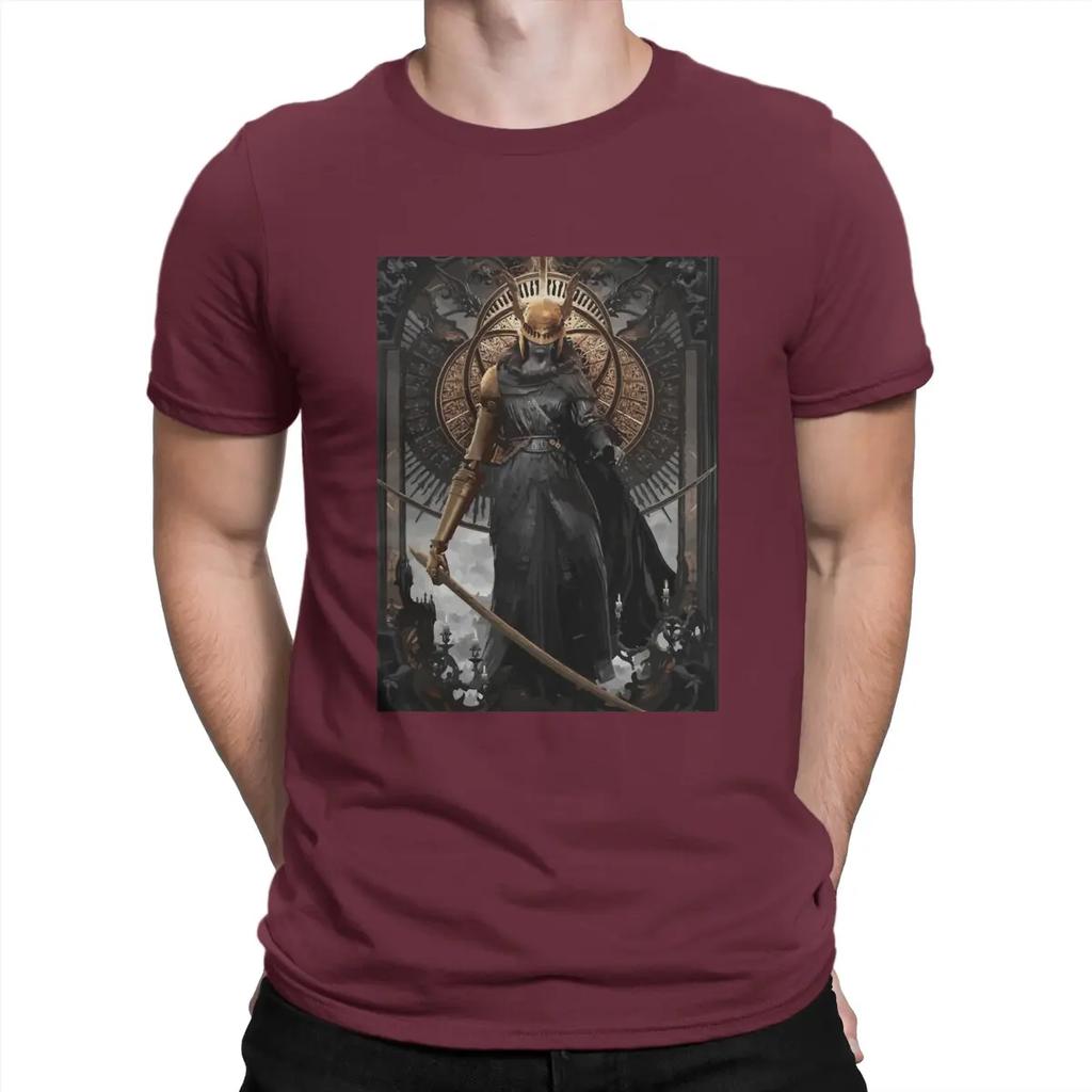 Men's Malenia god T Shirts DARK SOULS Pure Cotton Tops Fashion Short Sleeve Crew Neck Tees Printed T-Shirts