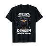 T Shirt with GerUnisex Text Wie Gut Dass Mich Keiner Denken Hren Kann Rabe Vintage Washed Graphic Fashion Homme Versatile
