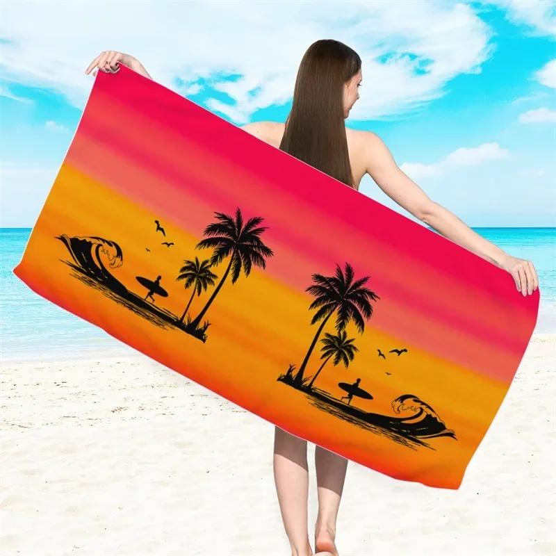 Beach Towel Oversized Absorbent Sand Free Thick Microfiber Beach Towel for Kids Men Women Girls Boys Swim Spa Towel