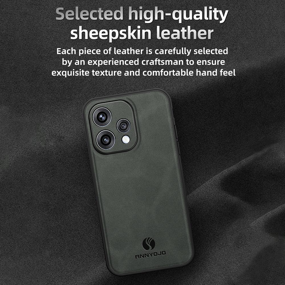 ANNYOJO Phone Case For Oppo Reno15 5G (Global) / 15c 5G (China) PU Leather + PC + TPU Anti Drop Phone Back Cover