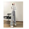 Wind Plus Velvet Athletic Pants for Women In Autumn and Winter Thickened Comfortable Fit Slim Leisure and Versatile Drawstring Sweatpants Tying Wid