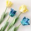 1pz Fiore Artificiale Vivido Decorativo 68cm Tulipano Pappagallo 3D Tocco Reale Finto Fiore Decorazione per Casa