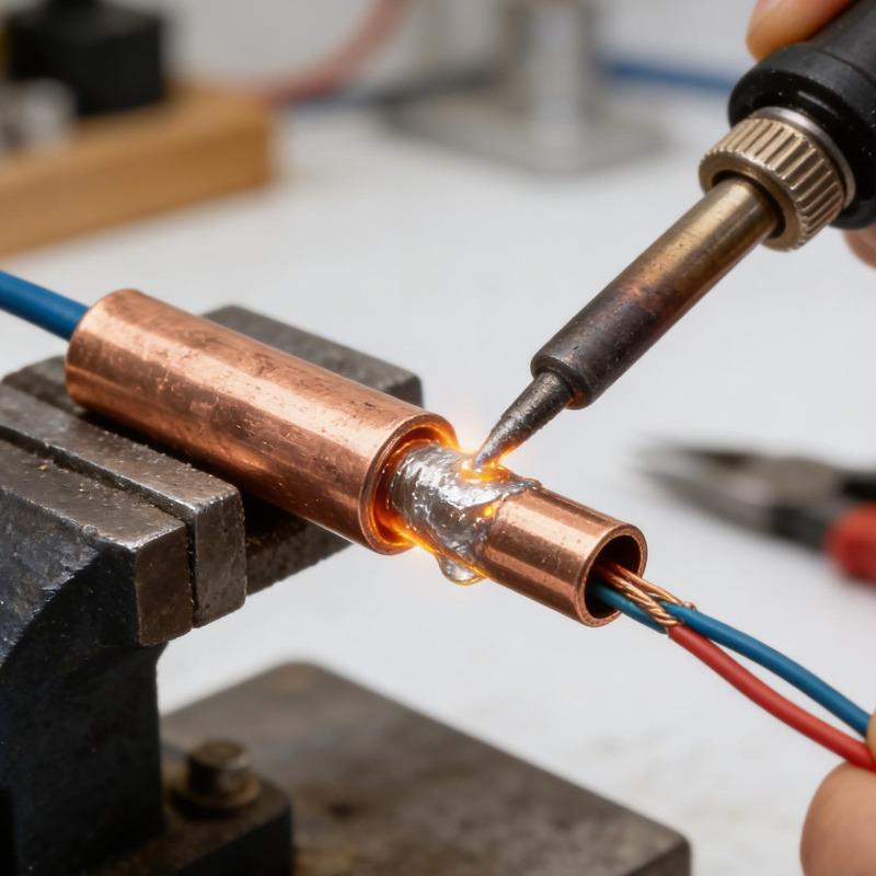 Copper Connecting Tube Wire Joint Terminal Small GT Copper Crimp Connector Cable Ferrule Lug Tube Electrical Wire Connector Kit