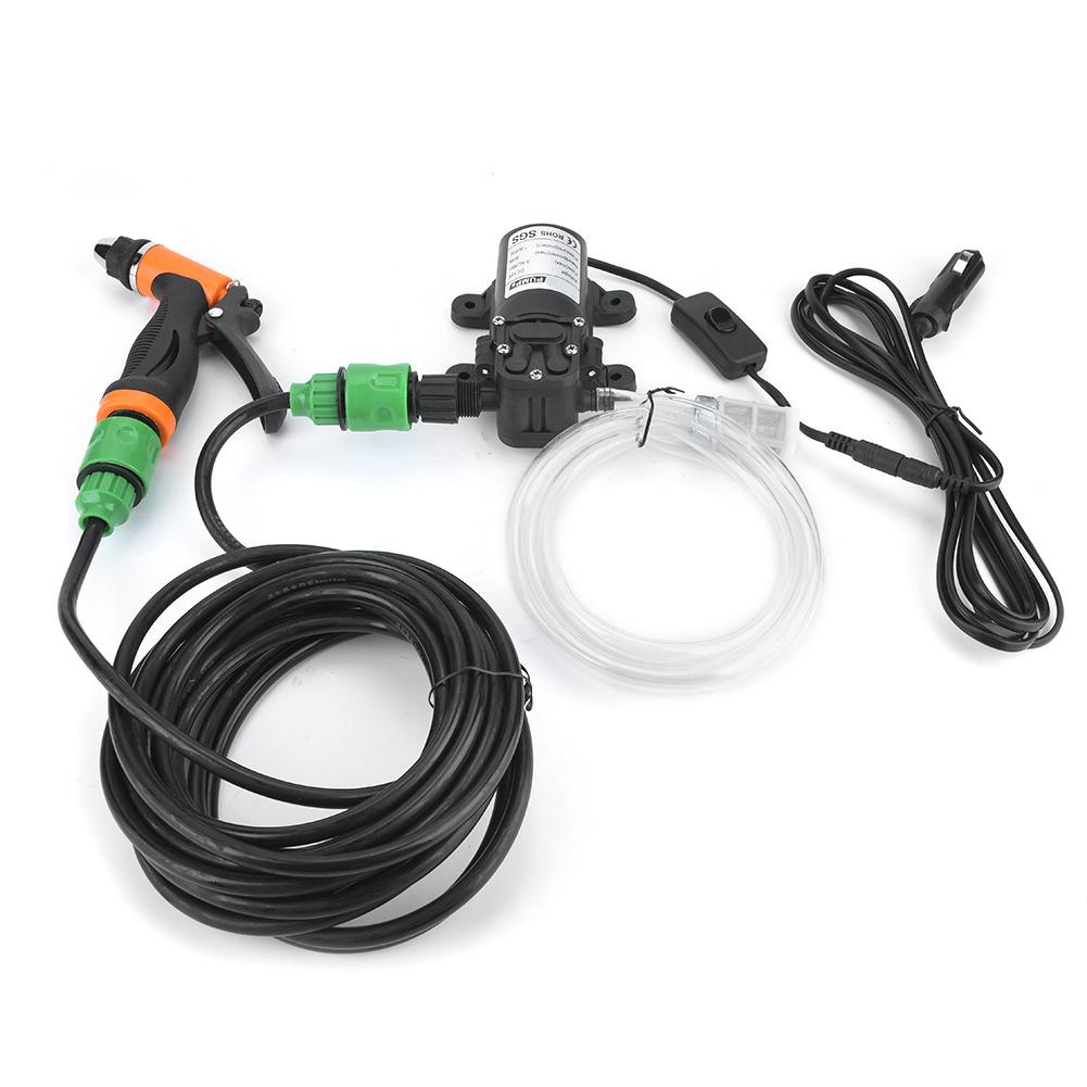 12V Elektrische Autowaschpumpe Reinigungspistole Waschset mit Nippelanschluss