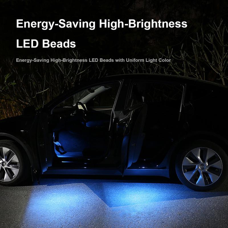 For Tesla Model Y Juniper 2025 Interior Footwell Lights Model 3 Highland Ultra-Bright Car LED Trunk Puddle Door Ambient Bulbs
