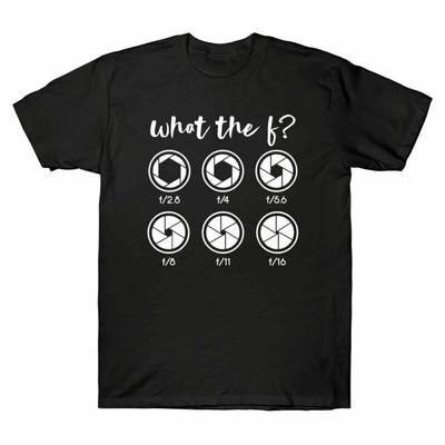 What The F Herren T-Shirt Fotografie Fotograf Kamera Blende Geburtstagsgeschenk Unisex T-Shirt