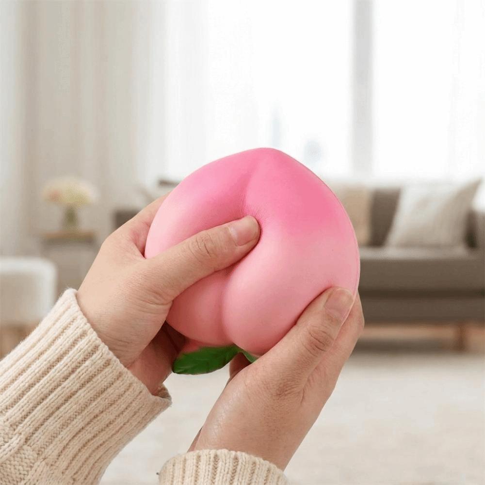 Peach Shaped Fruit-Shaped Squishy Toy Squeezable Anti-Stress Toy Office Workers