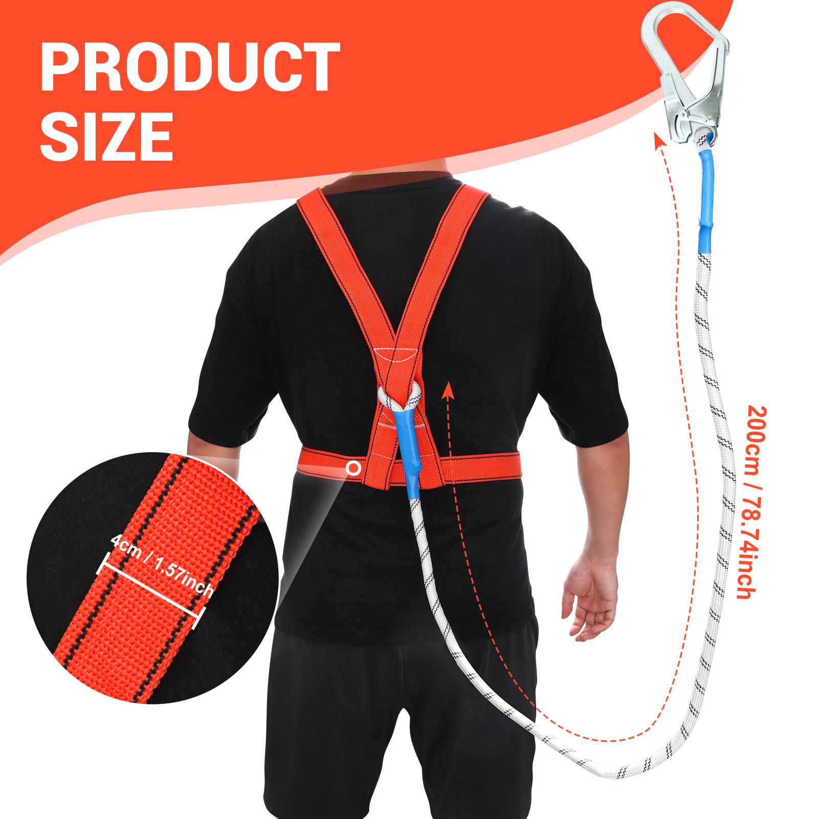 

Adjustable Safety Harness for Work in Height Chest Lumbar Waist Safety Belt for Aerial Work Cleaning Climbing Security Equipment