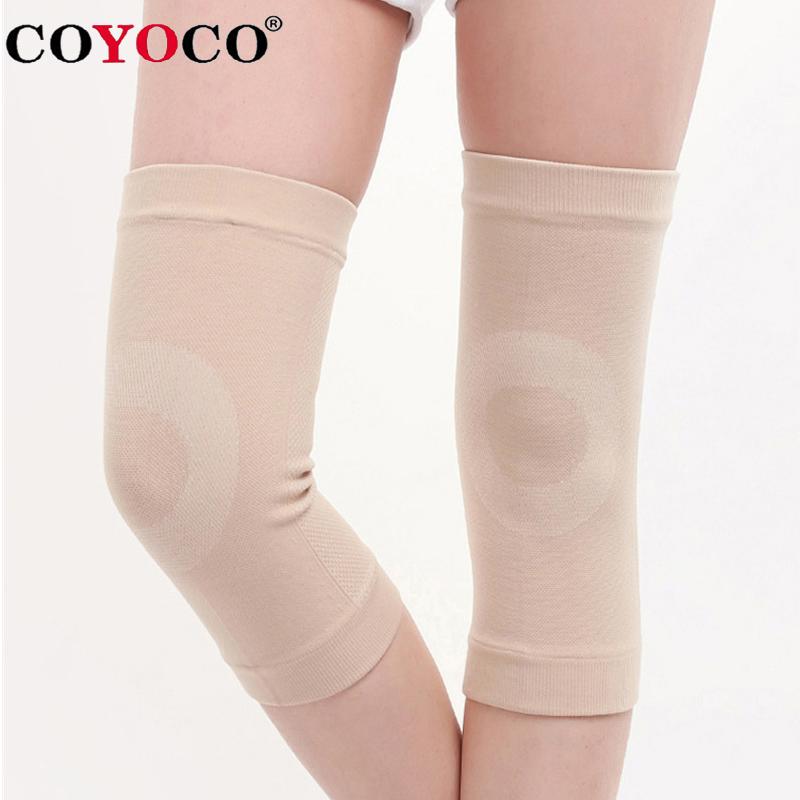 1 Pair Pressure Reducing Ring Kneepads Thin Knee Braces Support COYOCO High Elastic Summer Air Conditioning Room Pad Brown