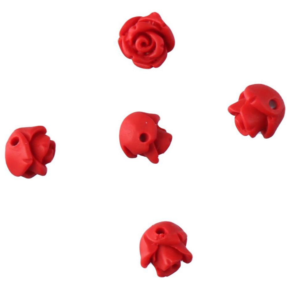 

Бусины «Красный цветок» 8 мм, бусины в форме розы, изготовление ювелирных изделий, изготовление ожерелья из бусин