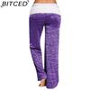 BITCED Women's Fashion Casual Solid Color Print Pants & Capris