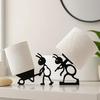 2Pcs/Set Ant Toilet Roll Paper Holder 3D Printed Free Standing Wheelbarrow Ant Toilet Paper Holder Paper Towel Roll Dispenser Storage Rack