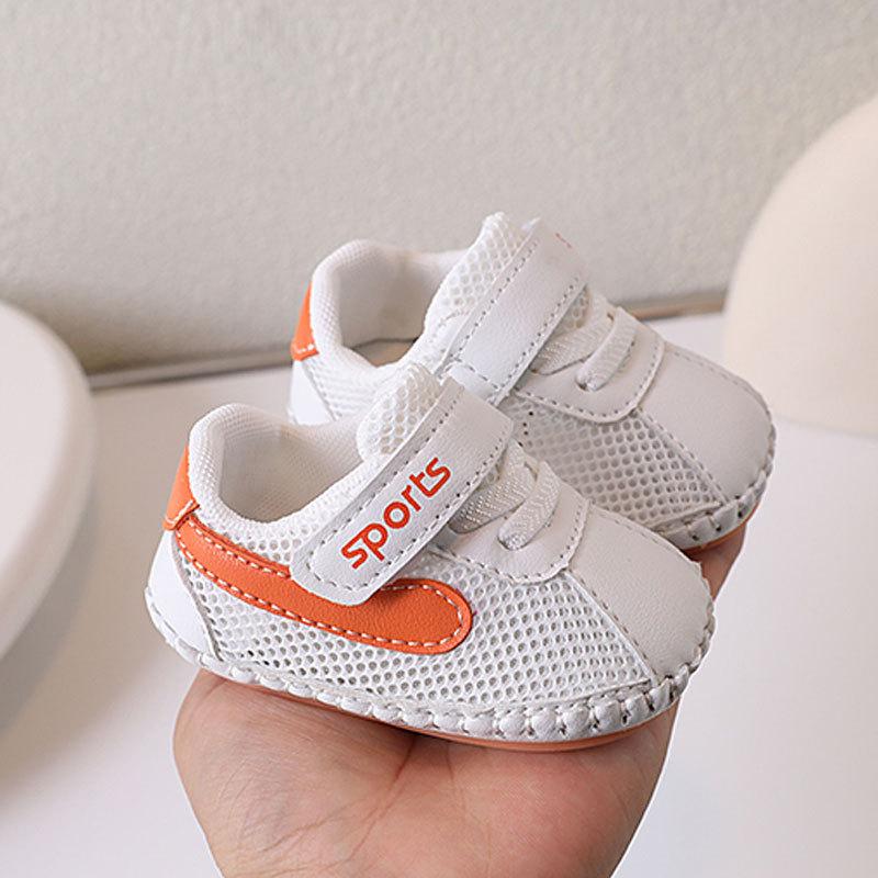 

Baby Boy Sandals Summer 0-1 Year Old Baby Shoes Women s Soft-soled Summer Single Mesh Shoes Newborn Toddler 18 помаранчевий