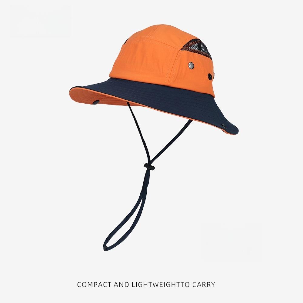 Cappello da Sole Impermeabile UPF50+ da Uomo Donna a Tesa Larga a Secaggio Rapido Traspirante Cappello Boonie da Esterno Pesca Escursionismo Safari