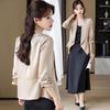 Teluoman Women's Seven-Quarter Sleeve Blazer Jacket