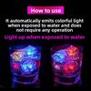 Non-Toxic 6Pcs Colorful Bathtub Light Up Toy Luminous Led Ice Cube Party Supplies Waterproof Glowing Cube Kids Bath Toy Birthday Xmas Gift