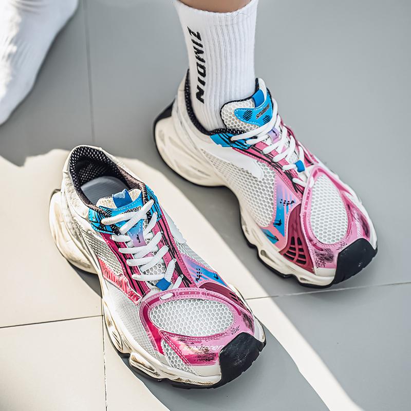 Men's Shoes Fashion Trend Thick Bottom Shoes Outdoor Anti-slip Comfortable Breathable Sneakers Casual Soft Running Shoes