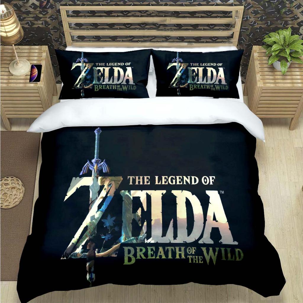 Comforter Fashion Classic Exciting Game Z-Zelda Print Bedding Sets Bed Supplies Set Bed Comforter Set Bedding Set Luxury Gift
