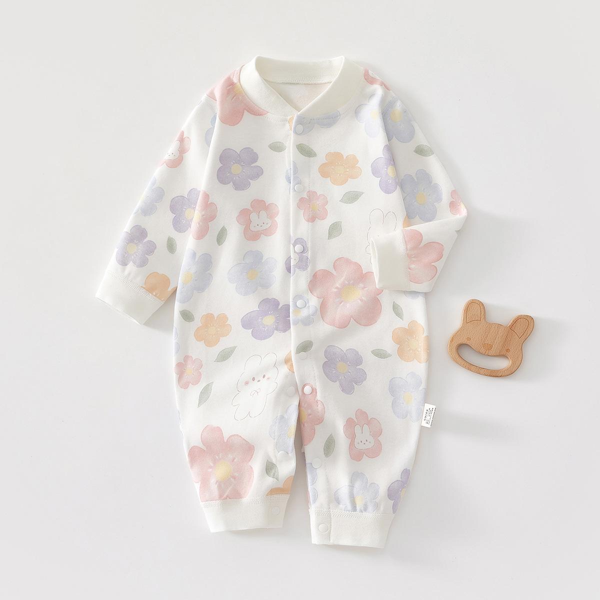 

Baby Long Sleeve Romper Pure Cotton Newborn Infant Pajamas Spring Autumn Base Layer Crawling Clothes 59