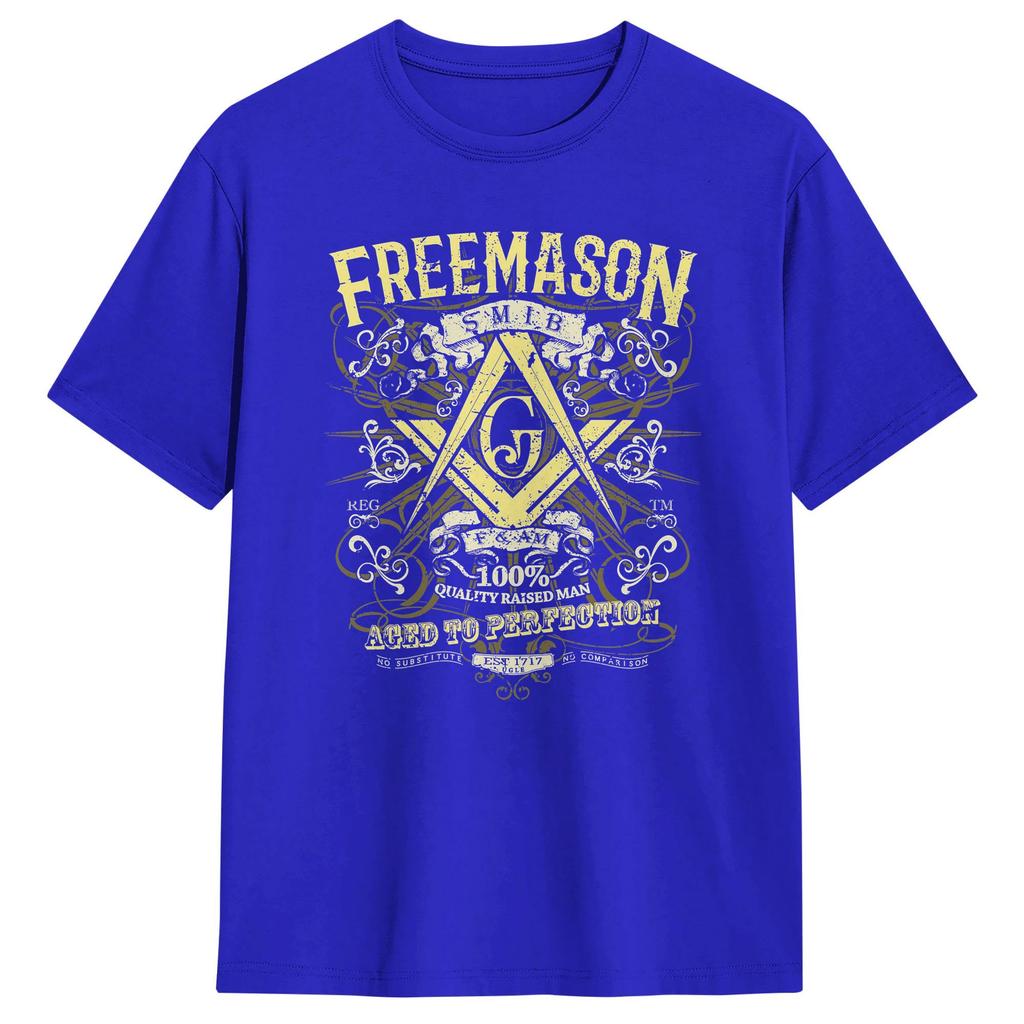 Unisex Masonic Mason Freemasonry T Shirts Cotton Tees Beach Vintage Short Sleeve T Shirt O Neck Popular Print Tee Shirt