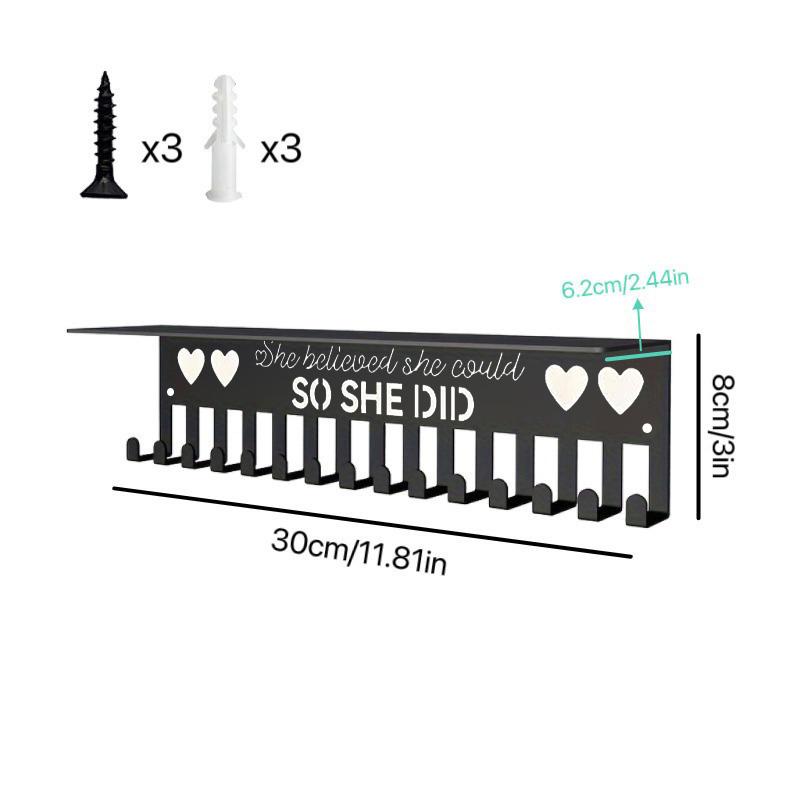 Medal Hook Display Rack Wall-Mounted Awards Storage Holder Key Holder Suitable For Football, Basketball, Sports Enthusiasts