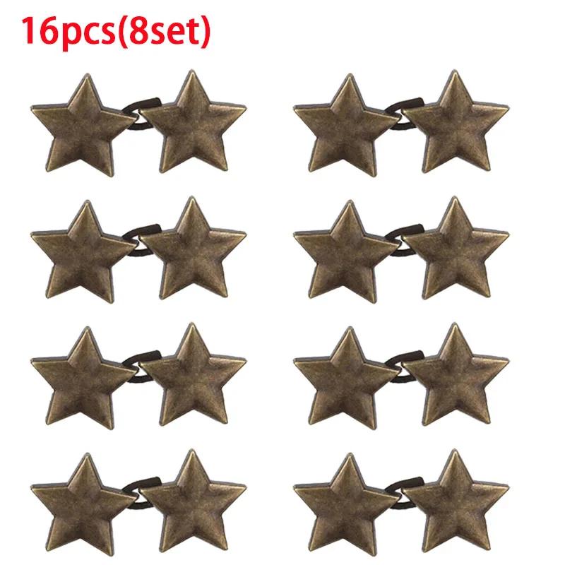 

1/8 комплект регулируемая пряжка на талии в форме звезды джинсовая пуговица съемная литая утяжка на талии аксессуары для одежды DIY швейный инструмент