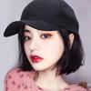 Synthetic Baseball Wig Bob Wig Black Hat Wigs Cap With Hair Naturally Connect Bob Hair Baseball Cap Adjustable