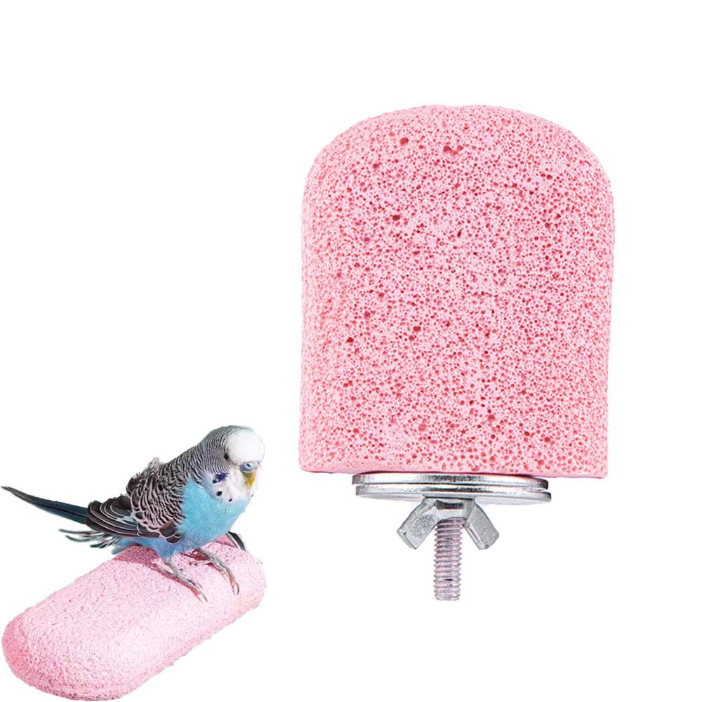 Resin Bird Perch for Claw & Beak Grinding, Anti-Scratch Parrot Standing Stick, Durable Foot Health Trimmer for Budgie Cockatiel Cage Accessories