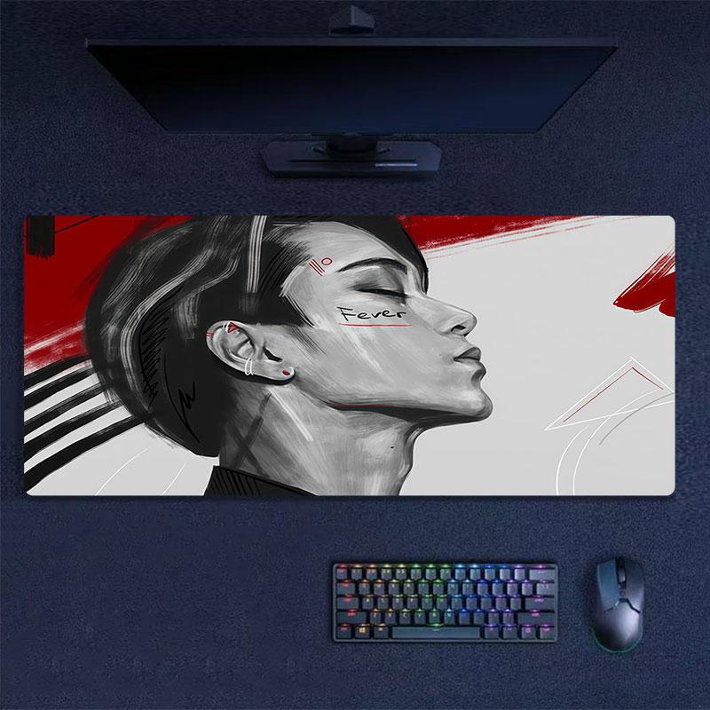 San Mouse Pad, Large Gaming Desk Mat, Non-slip XXL Mousepad for Laptop & Tablet, Mini PC Playmat with Stitched Edges