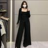 Three-Piece Set: Casual Spring/Autumn Irregular Camisole & Cardigan Suit, Slim & Elegant