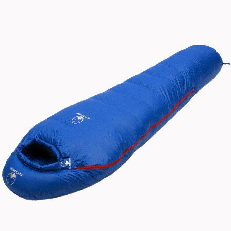 

Очень теплый спальный мешок с белым гусиным пухом для взрослых, в стиле мумии, подходит для зимы, термобелье, 4 вида толщины, для кемпинга, путешествий S синий