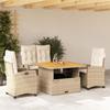 VidaXL Garden Dining Set with Cushions 4 Pcs, Patio Table, Patio Furniture Set, Furniture 3277416