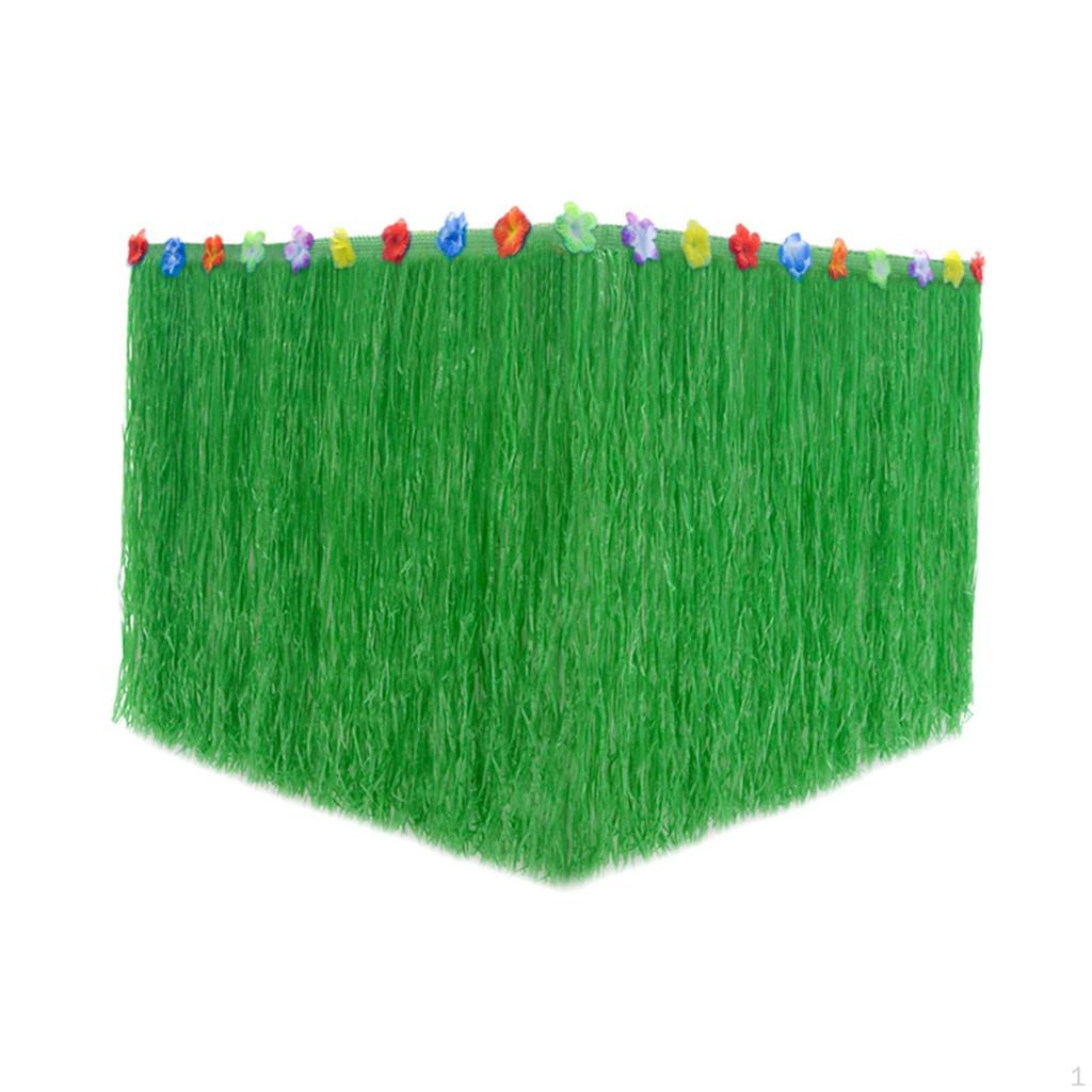 Artificial Grass Table Skirt Accs Tropical Decor Luau Party Decorations Hawaiian for