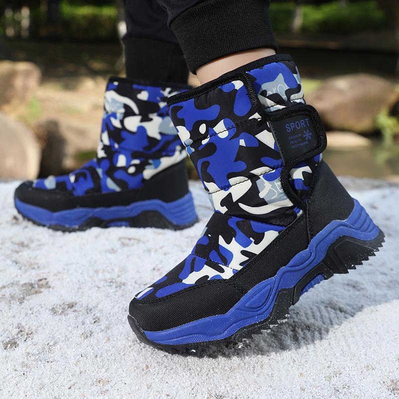 Stivali da Neve Caldi in Velluto High Top per Bambini Scarpe in Cotone per Ragazzi e Ragazze Scarpe in Cotone da Studente