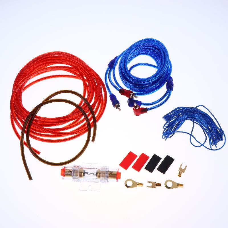 Car Amplifier Wiring Kit 1 Set for Subwoofer Audio System Installation Efficient Signal Transmission for Crystal Clear Bass Output