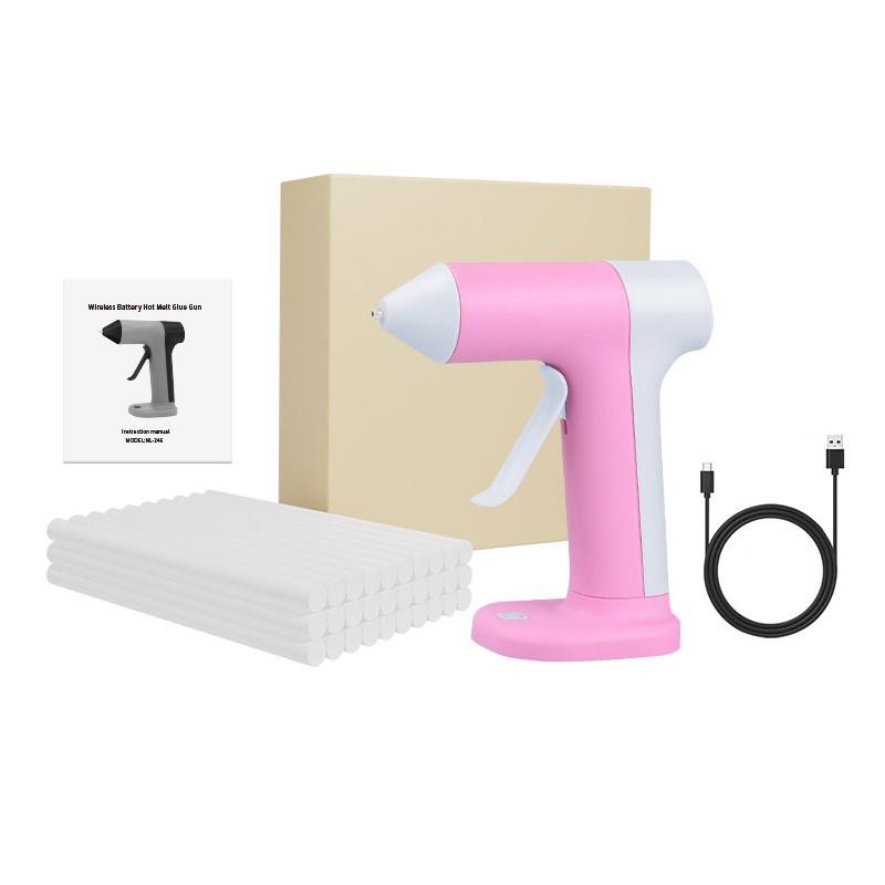 

Cordless Glue Gun Auto Shut Off Small Rechargeable Melt Glue Gun For Jewelry Circuit Board Crafts рожевий