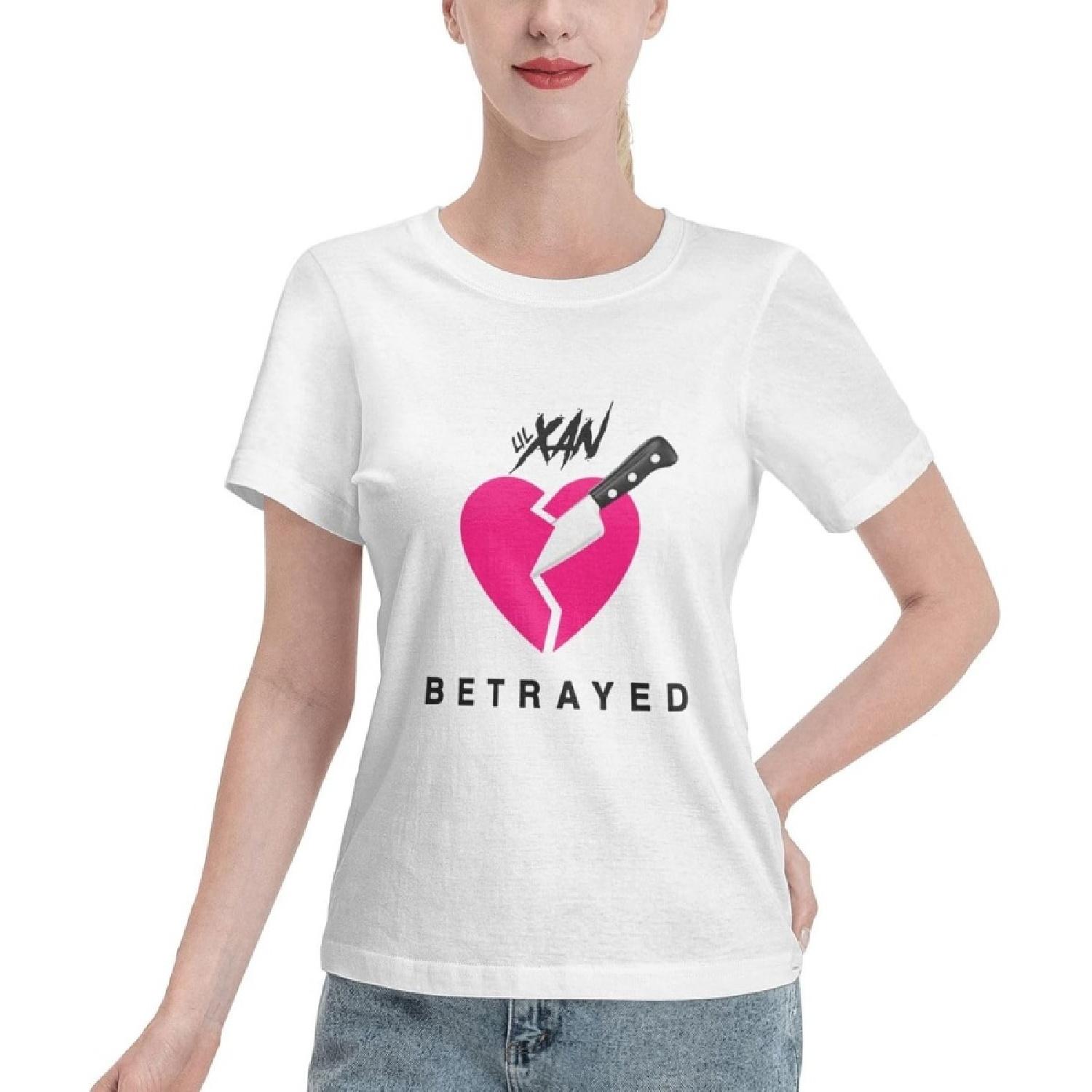 

Wefxdcd Women s T-Shirt Lil Xan Short Sleeve Cotton Crewneck Tops Sport Tee Workout Undershirt XXXXXL білий