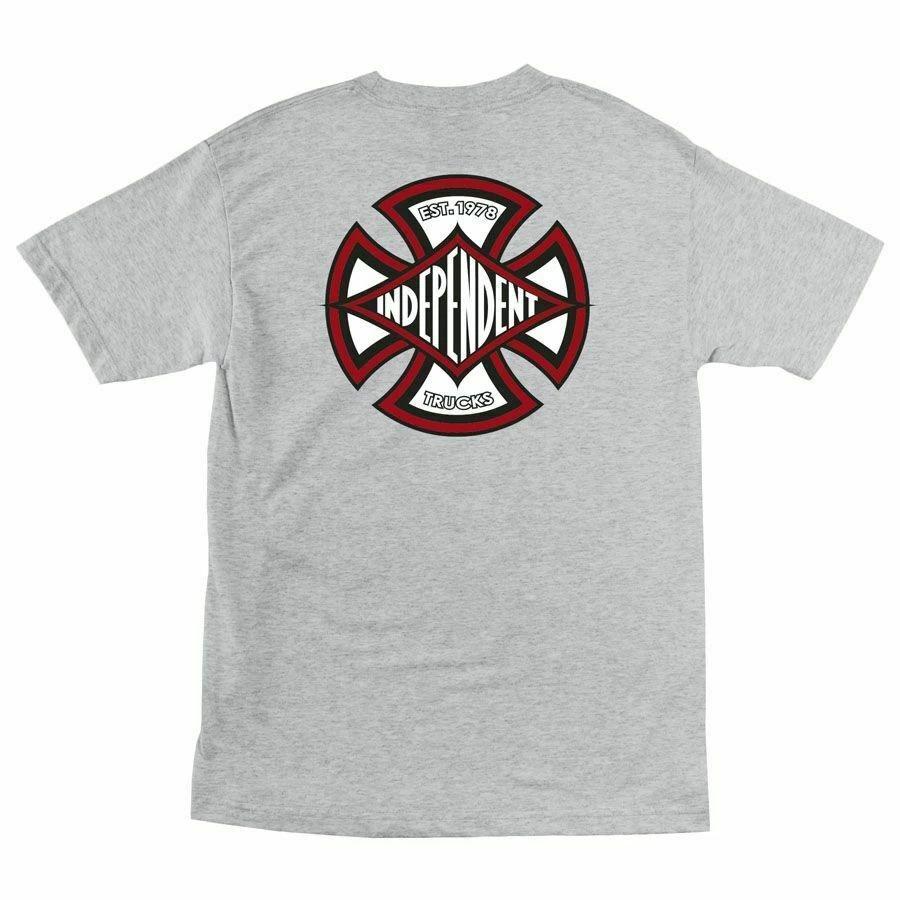 Independent Trucks DIAMOND REWORK Skateboard T Shirt ATHLETIC HEATHER