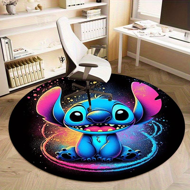 1pc Stitch Themed Home Office Outdoor Round Carpet Gift, Colorful Galaxy Design for Room DecorRD05200