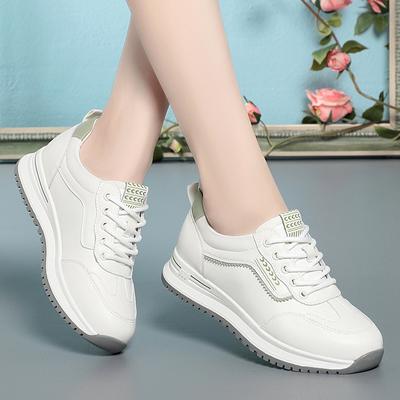 Fashion New Spring Fashion Versatile Non Slip Women's Comfort Breathable Sneakers Mother Soft Leather Soft Sole Causal Shoes