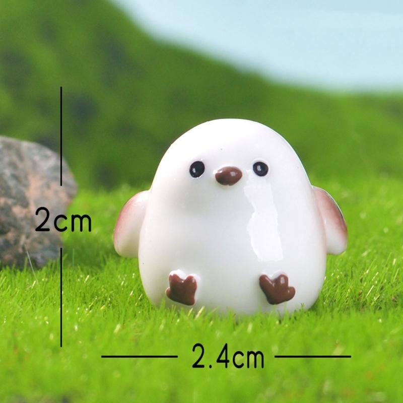6Pcs Cute Handcrafted Tit Bird Figurine Resin Miniature Animal Ornaments For Desktop Shelf Decoration In Homes Or Office