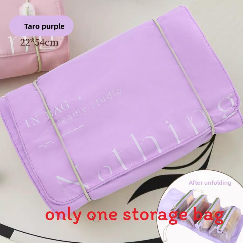 Travel Makeup Organizer With Foldable Design And Detachable Compartments For Portable Use