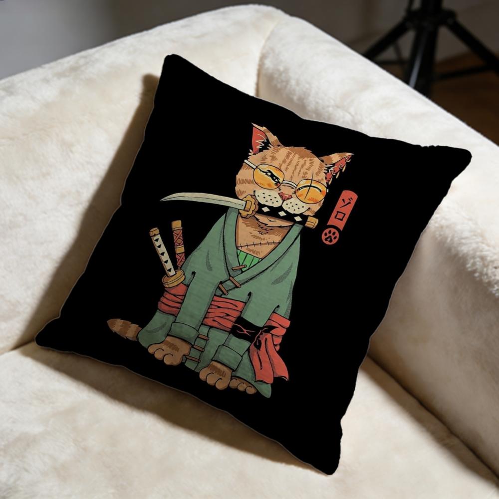 Japanese Style Cat Cushion Cover Soft Decorative Pillow Case Suitable for Bedroom Sofa Car Travel Use