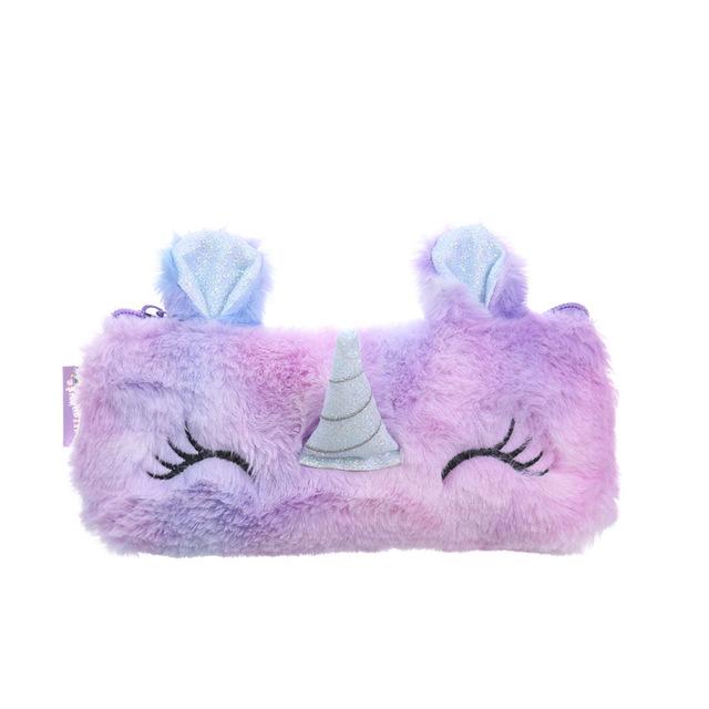 

Мягкий пенал Unicorn Cute Pencil Case Licorne Kawaii Girls Estuche Para Lpices for Trousse Astuccio Canvas Scolaire School Cartuchera фиолетовый