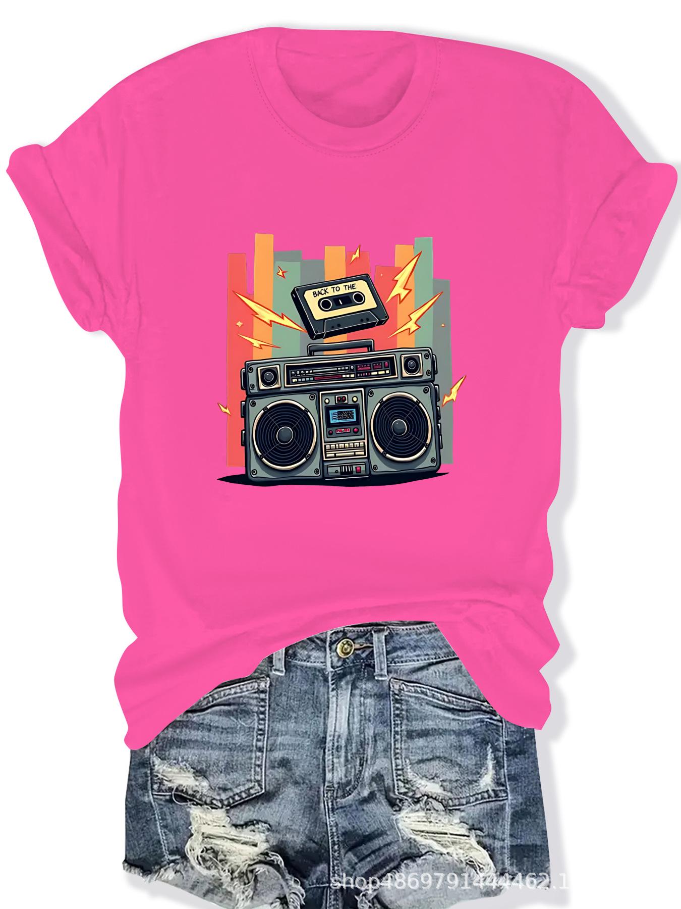 

Women s Fashion Round Neck T-Shirt for International Trade Small фуксия