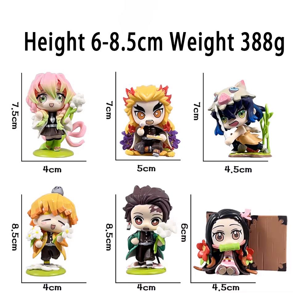 ! Anime Demon Slayer Blind Box Figure Tanjiro Kamado Nezuko cartoon PVC Model Desktop Ornament Child Christmas  New Year Gift