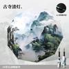 New three-fold ten-bone automatic windbreak umbrella sunflower handle vinyl digital tester